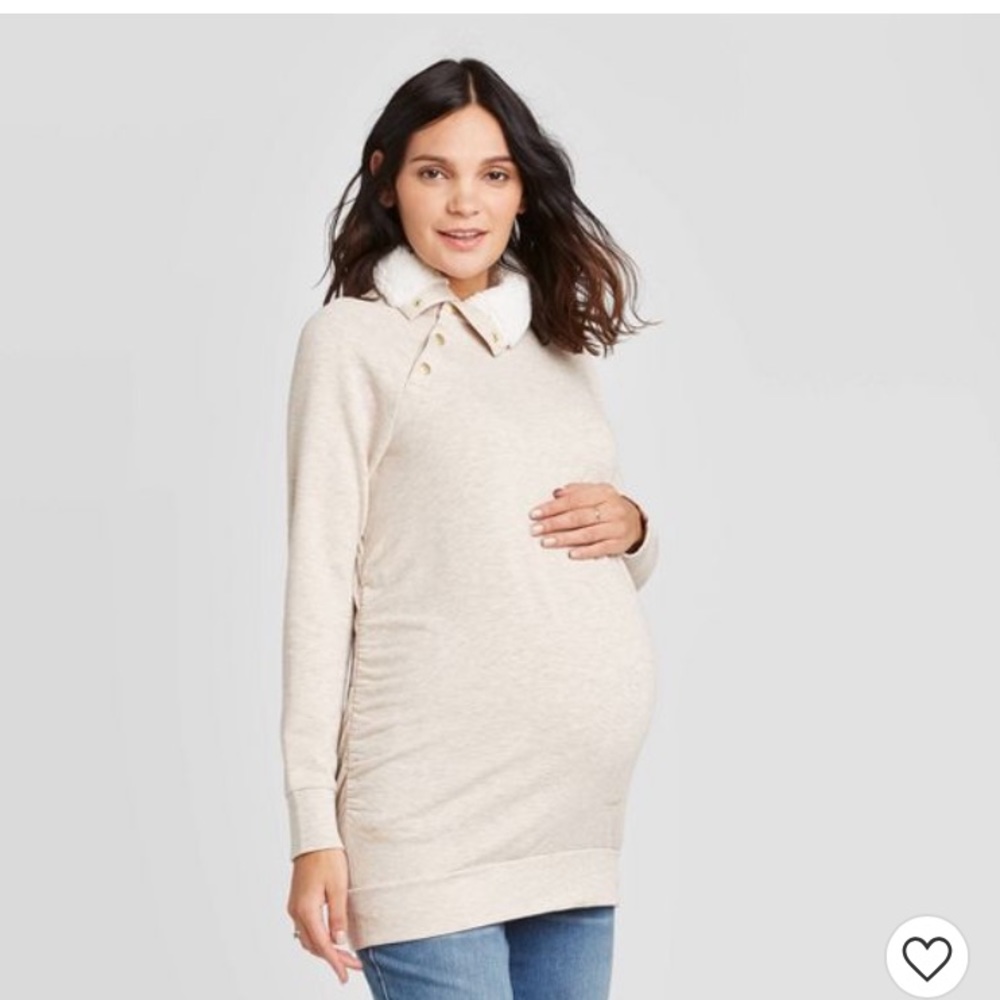 Maternity Sherpa Sweatshirt - by Ingrid & Isabel™